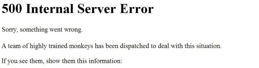 Youtube 500 Internal Server Error